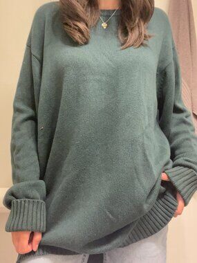 Brandy Melville Dark Green Brianna Knit Oversized Sweater